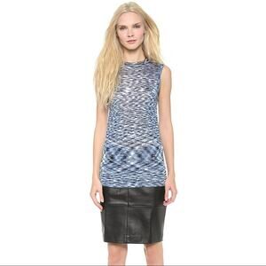 M. Patmos Blue Sleeveless Space Dyed Tank Top Size M